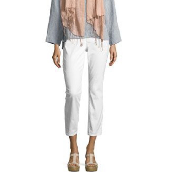 Eileen Fisher Denim - Eileen Fisher Off White Textured Skinny Pants Sz 4